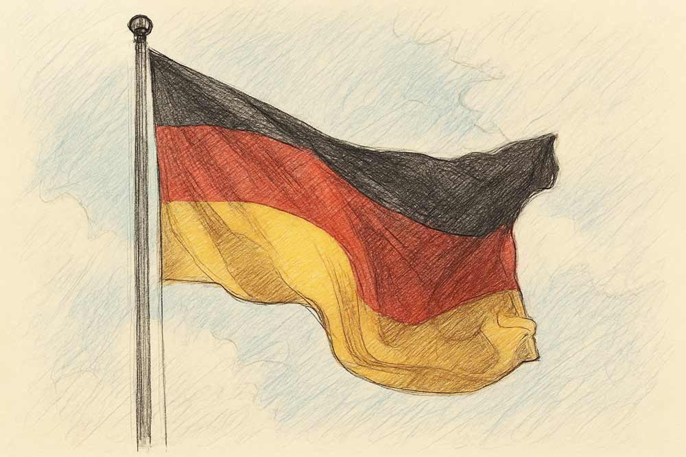Backlinks for Germany with hand drawn German flag