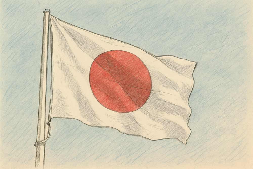 Backlinks for Japan with hand drawn Japanese flag