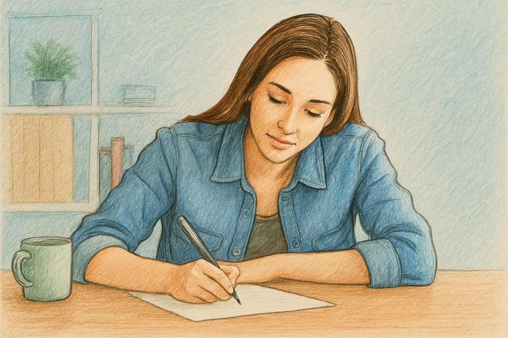 Woman performing SEO content writing service