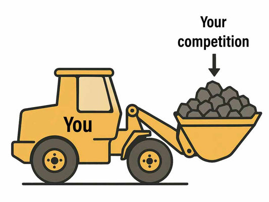 Super strong backlinks with image of digger removing the trash (competition)