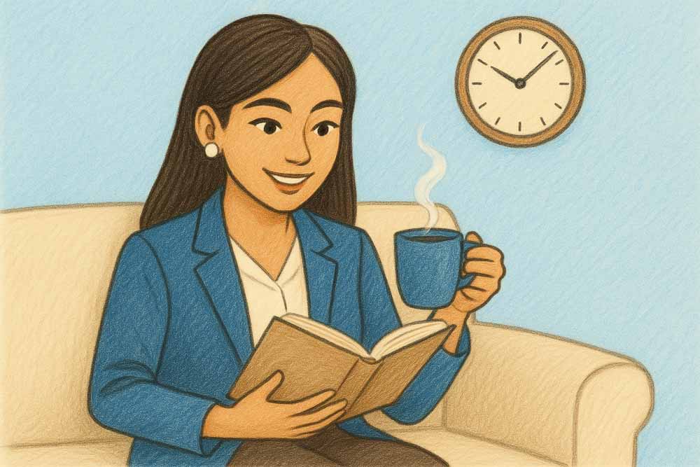 A woman waiting for her linkbuilding strategy to be presented to her
